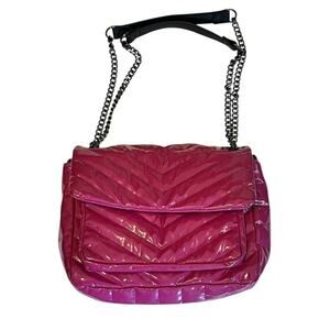 Think Royln The Front Flap Crossbody Handbag Chain Liquid Pink Magenta $198